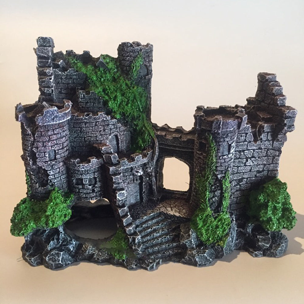 Fish tank resin castle decoration