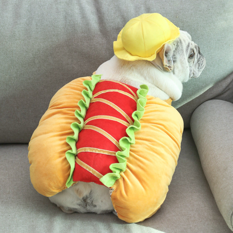 Hot dog cloth transformation outfit