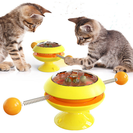 Rotatable Cat Toys with Catnip Interactive Training Toy