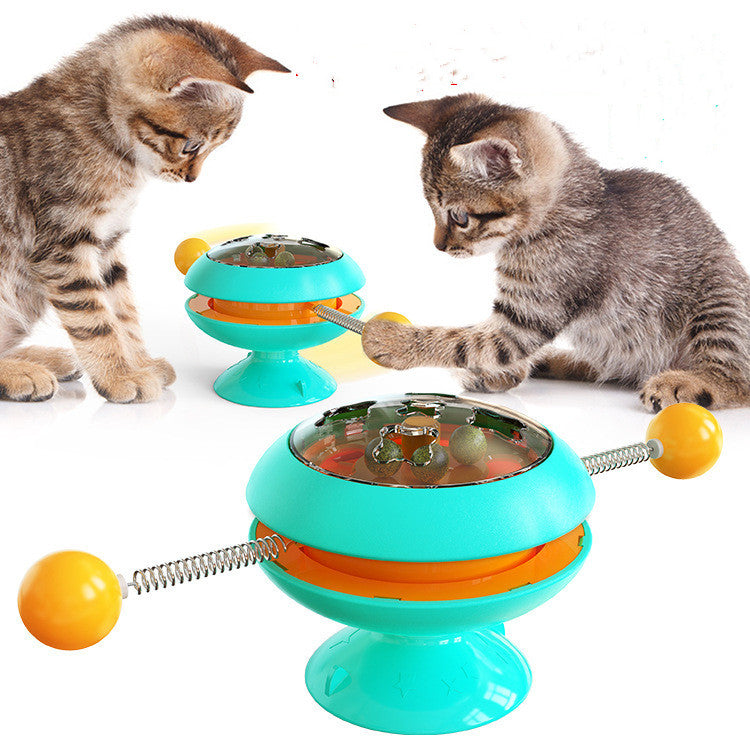 Rotatable Cat Toys with Catnip Interactive Training Toy