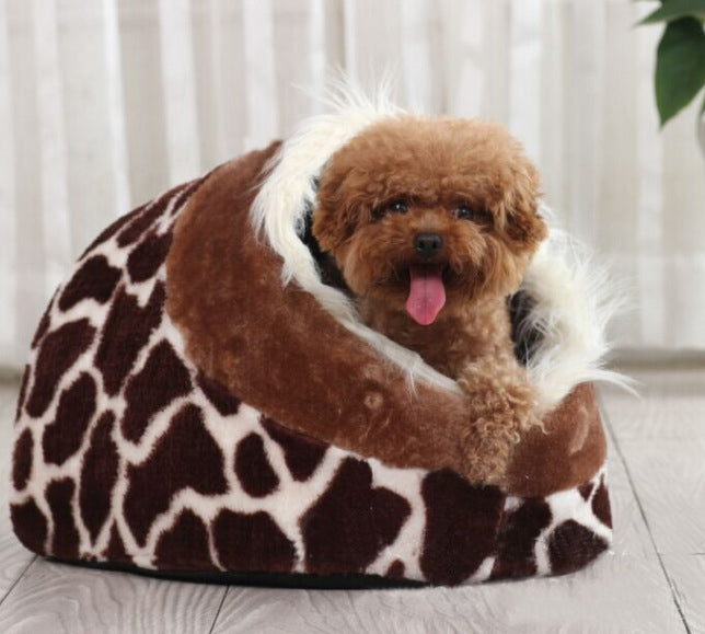 Leopard kennel dog house - dog bed