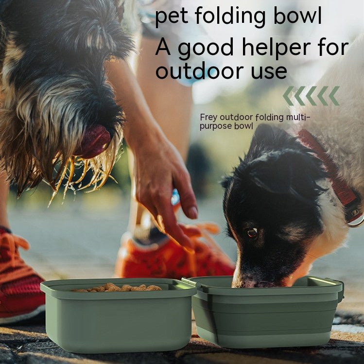 Outdoor Folding Bowl Double Layer