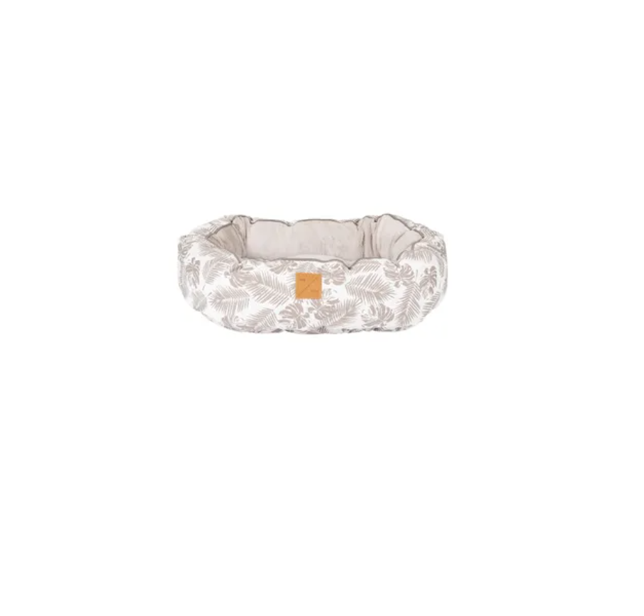 Mog And Bone 4 Seasons Reversable Circular Bed Mocca Leaf