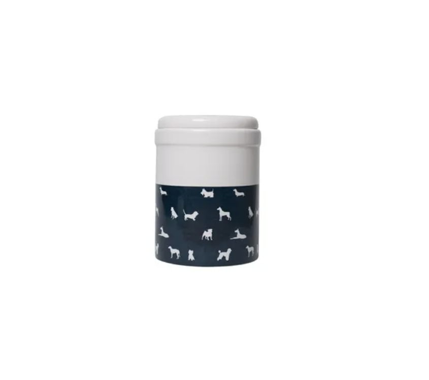 Mog And Bone Ceramic Canister