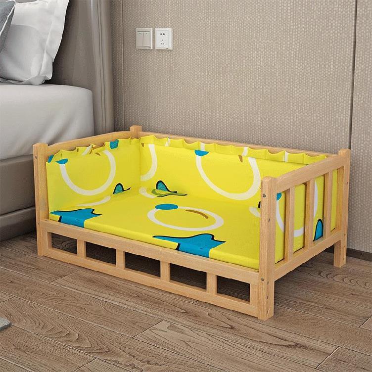 Summer wooden dog bed