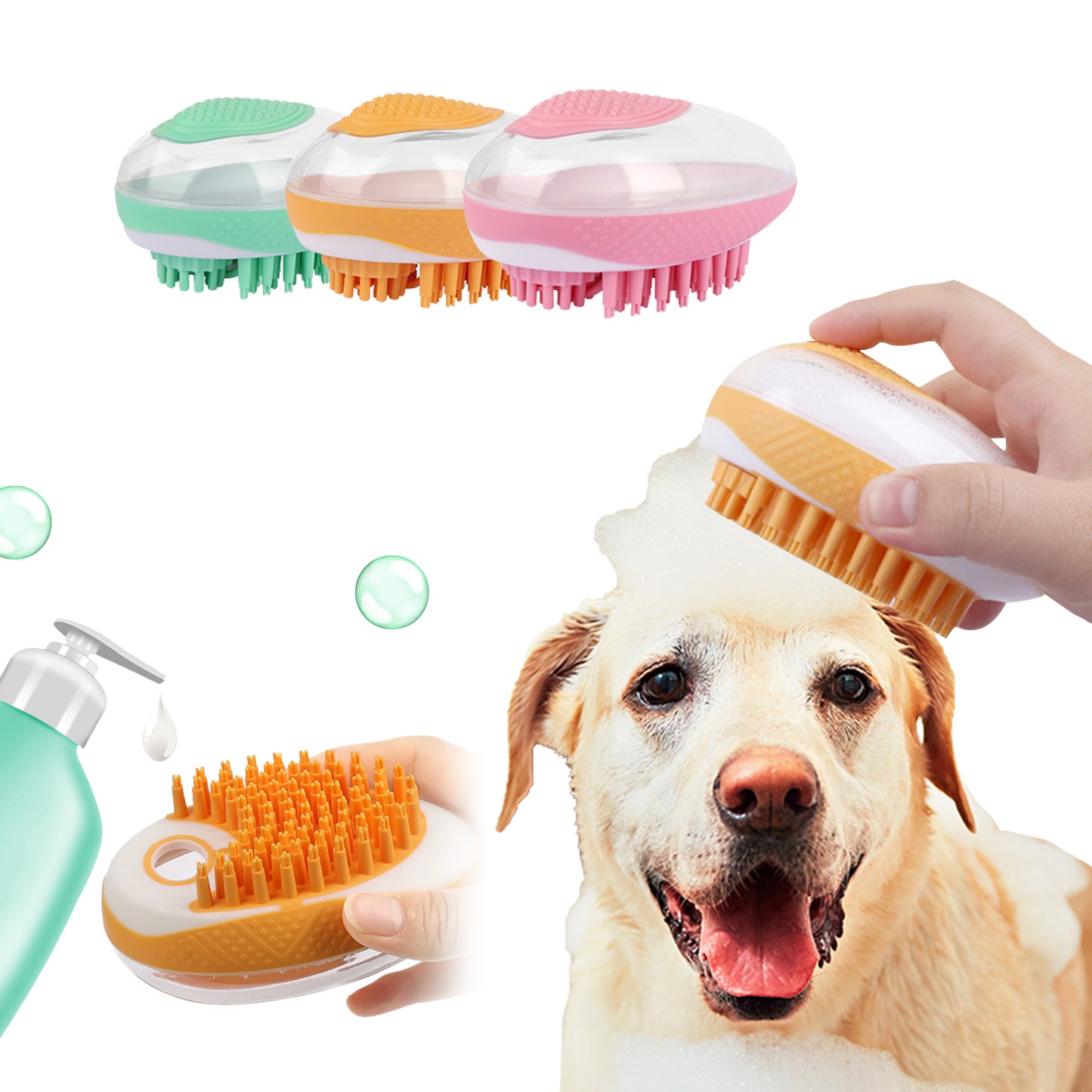 Dog - Cat Bath Brush 2-in-1 Pet SPA